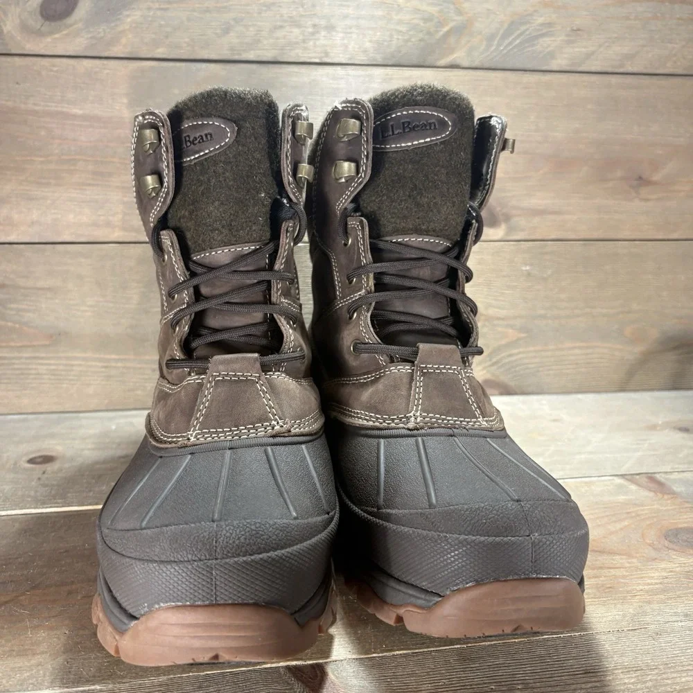 ll bean storm chaser 5 mens size 9 shoes brown leather waterproof boots